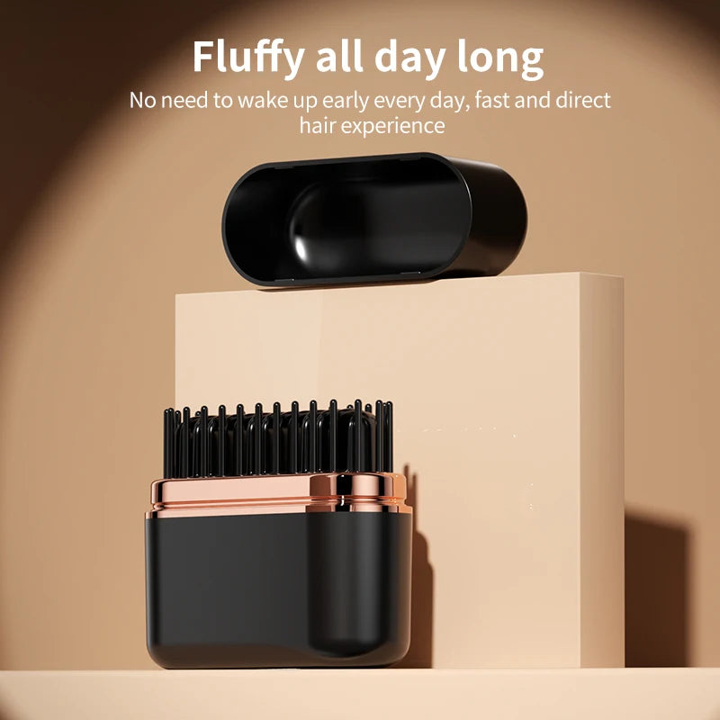 Dual-Use Mini Wireless Electric Hair Brush