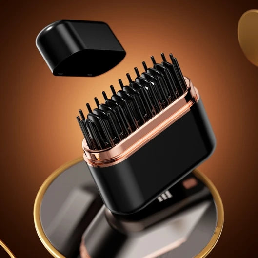 Dual-Use Mini Wireless Electric Hair Brush