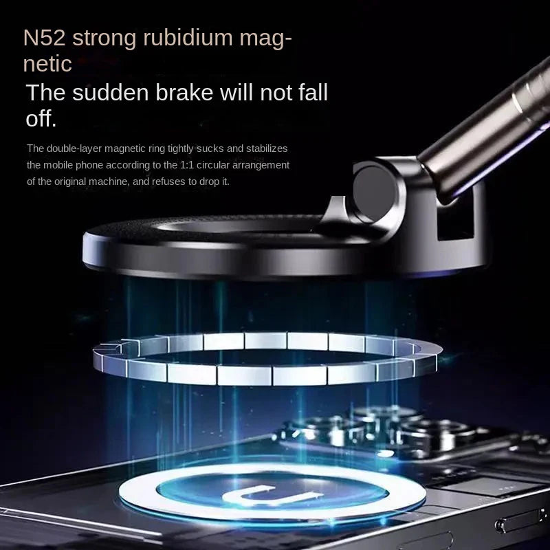 Vacuum magnetic car phone holder